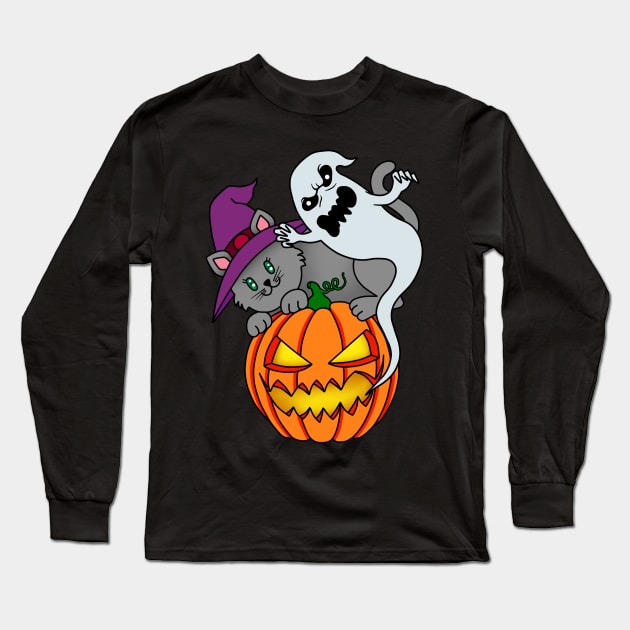 Pumpkin halloween Long Sleeve T-Shirt by albertosancami